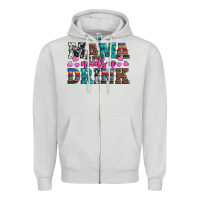 Dove Grey western mama needs a drink Zipper Hoodie - Artiststas