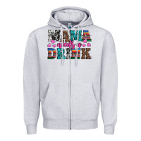 Heather Grey western mama needs a drink Zipper Hoodie - Artiststas