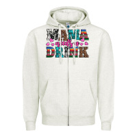 Oatmeal Heather western mama needs a drink Zipper Hoodie - Artiststas
