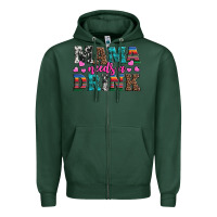 Sports Green western mama needs a drink Zipper Hoodie - Artiststas