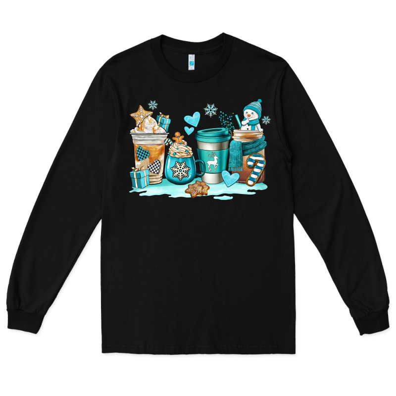 Winter Coffe Cups Long Sleeve Tee by AdoDesignShop | Teevron