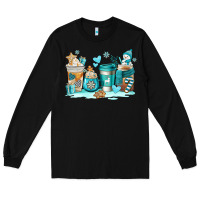 Black winter coffe cups Long Sleeve Tee - AdoDesignShop