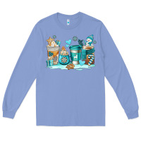 Colony Blue winter coffe cups Long Sleeve Tee - AdoDesignShop