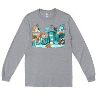 Heather Grey winter coffe cups Long Sleeve Tee - AdoDesignShop