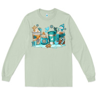 Matcha winter coffe cups Long Sleeve Tee - AdoDesignShop