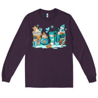 Plum winter coffe cups Long Sleeve Tee - AdoDesignShop