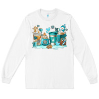 White winter coffe cups Long Sleeve Tee - AdoDesignShop