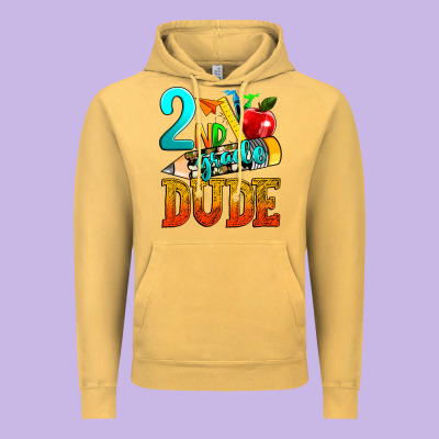 2nd Grade Dude Vintage Hoodie Designed By Texasbilliewilder