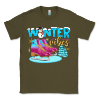Army Green winter vibes Classic Tee - BundleAndBundleShop
