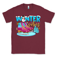 Burgundy winter vibes Classic Tee - BundleAndBundleShop
