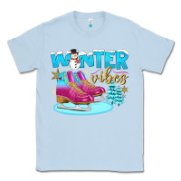 Dusty Blue winter vibes Classic Tee - BundleAndBundleShop