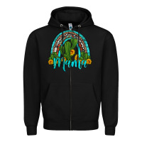 Black western cactus and sunflower mama rainbow Zipper Hoodie - Artiststas