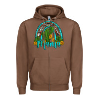 Chestnut western cactus and sunflower mama rainbow Zipper Hoodie - Artiststas