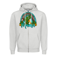 Dove Grey western cactus and sunflower mama rainbow Zipper Hoodie - Artiststas