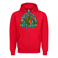 Red western cactus and sunflower mama rainbow Zipper Hoodie - Artiststas