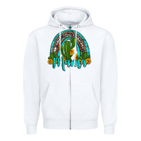 Western Cactus And Sunflower Mama Rainbow Zipper Hoodie | Teevron