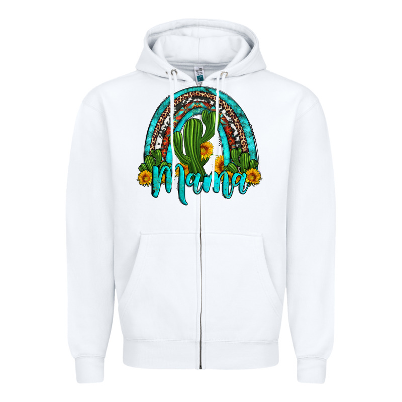 Western Cactus And Sunflower Mama Rainbow Zipper Hoodie by Artiststas | Teevron