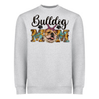 Heather Grey western bulldog mom Heavyweight Sweatshirt - RanaPortraitStore