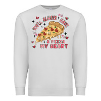 Dove Grey you'll always have a pizza my heart Premium Sweatshirt - MaliasSmallBusiness