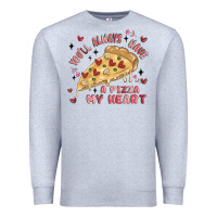 Heather Grey you'll always have a pizza my heart Premium Sweatshirt - MaliasSmallBusiness