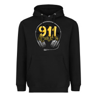 Black 911 dispatcher Heavyweight Hoodie - MaliasSmallBusiness