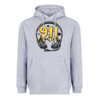 Heather Grey 911 dispatcher Heavyweight Hoodie - MaliasSmallBusiness