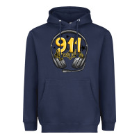 Navy 911 dispatcher Heavyweight Hoodie - MaliasSmallBusiness