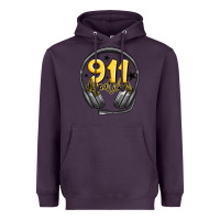 Plum 911 dispatcher Heavyweight Hoodie - MaliasSmallBusiness