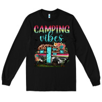 Black camping vibes Long Sleeve Tee - JahusDesignShop