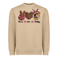 Mushroom peace love bulldog Heavyweight Sweatshirt - RanaPortraitStore