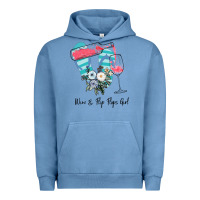 Pigment Pebble Blue Wine Flip Flops Girl Urban Hoodie - Bettercallsaul