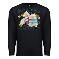 Black reading is dreaming with your eyes open Premium Sweatshirt - MaliasSmallBusiness