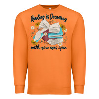 Carrot reading is dreaming with your eyes open Premium Sweatshirt - MaliasSmallBusiness