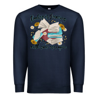 Navy reading is dreaming with your eyes open Premium Sweatshirt - MaliasSmallBusiness