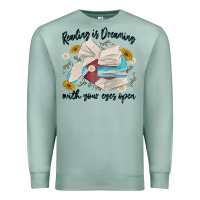 Seafoam reading is dreaming with your eyes open Premium Sweatshirt - MaliasSmallBusiness