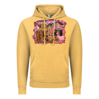 Vintage Mustard valentine's day mama cow and baby cows Vintage Hoodie - RanaPortraitStore