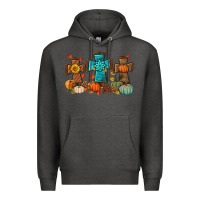 Charcoal Heather fall tree cross Premium Hoodie - BundleAndBundleShop