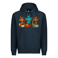 Navy fall tree cross Premium Hoodie - BundleAndBundleShop