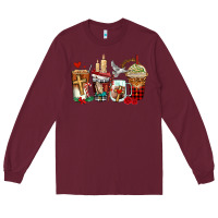 Burgundy religious coffee cups Long Sleeve Tee - AdoDesignShop