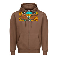 Chestnut longhorn bull skull license plate Zipper Hoodie - Artiststas