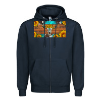 Navy longhorn bull skull license plate Zipper Hoodie - Artiststas