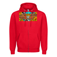 Red longhorn bull skull license plate Zipper Hoodie - Artiststas