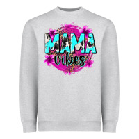 Heather Grey mama vibes Heavyweight Sweatshirt - Zillion Design Studio