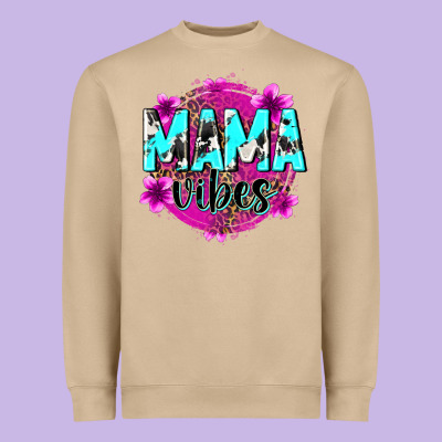 Mama Vibes Heavyweight Sweatshirt Designed By Zillion Design Studio