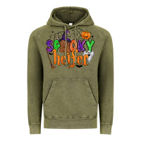 Vintage Olive spooky heifer Vintage Hoodie - Zillion Design Studio
