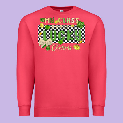 My Class Is Full Of Lucky Charms Premium Sweatshirt Designed By Maliassmallbusiness