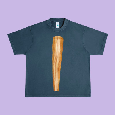 Wooden Baseball Urban Heavy Tee Designed By Fadigitalartstudio