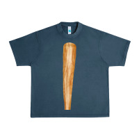 Midnight Navy wooden baseball Urban Heavy Tee - FaDigitalArtStudio