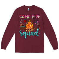 Burgundy camp fire squad Long Sleeve Tee - JahusDesignShop