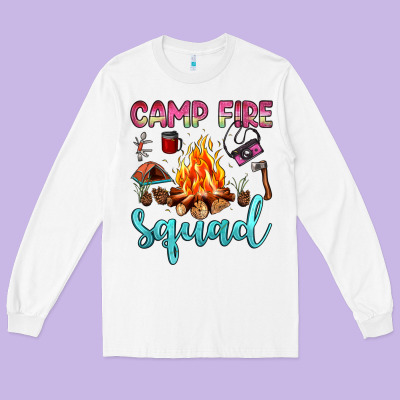 Camp Fire Squad Long Sleeve Tee Designed By Jahusdesignshop